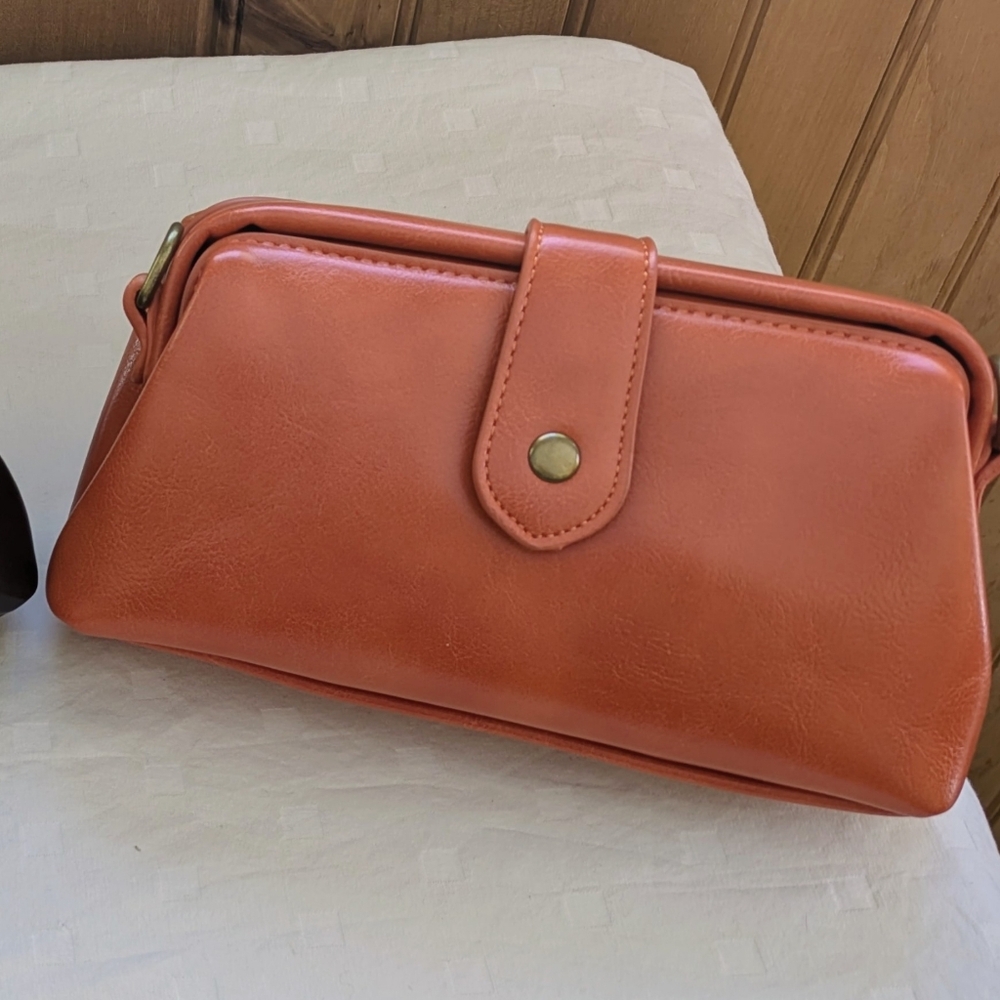 Ginger Brown Leather Crossbody Bag NWT